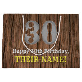 30. Geburtstag: Inspirierter Western Große Geschenktüte (Vorderseite)