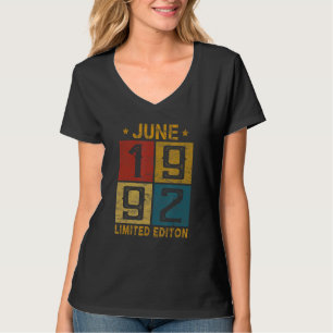 30. Geburtstag Juni 1992 Geboren 1992 30 Jahre alt T-Shirt