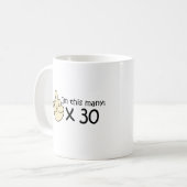 30. Geburtstag Kaffeetasse (Vorderseite Links)