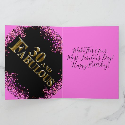 30. Geburtstag Karte (Innenseite)