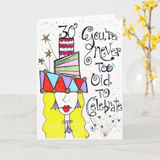 30. Geburtstag Karte (Gelbe Blume)