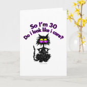 30. Geburtstag Katzengeschenke Karte (Gelbe Blume)