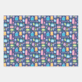 30. Geburtstag Kuchen präsentiert Balloons Blue Geschenkpapier Set (Vorderseite 2)