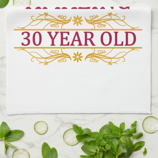 30. Geburtstag Küchentuch (Gefaltet)