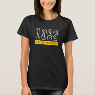 30. Geburtstag Ladys Mens 30 Jahre 1992 38 T-Shirt
