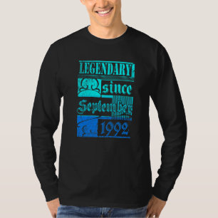 30. Geburtstag Legendary Seit September 1992 Vinta T-Shirt