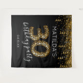 30. Geburtstag Leopard Print Foto Hintergrund Wandteppich (Vorderseite (Horizontal))
