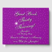 30. Geburtstag Lila 30. Gästebuch (Vorderseite)