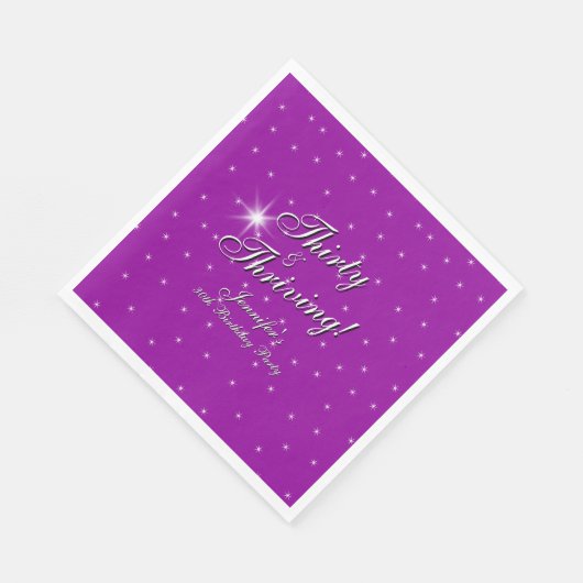 30. Geburtstag Lila 30. Serviette (Ecke)