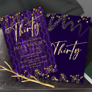 30. Geburtstag Lila für ihre Einladung