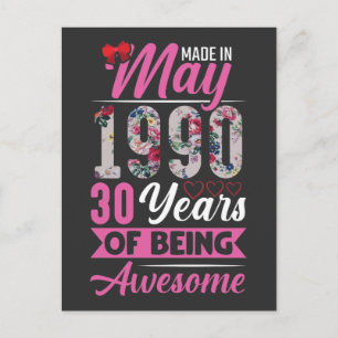 30. Geburtstag Mai 1990 30 Jahre alte Ehefrau Mutt Postkarte