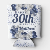 30. Geburtstag Marineballons Dosenkühler (Rückseite)