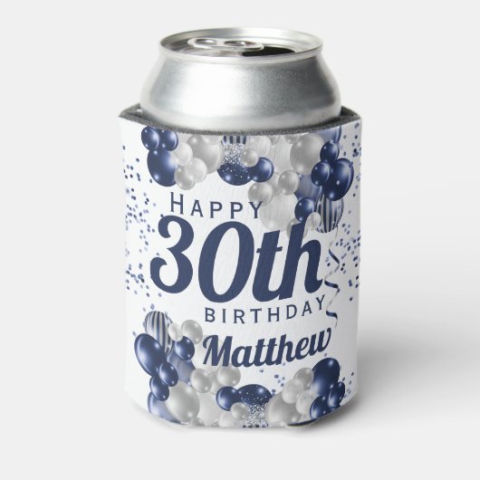 30. Geburtstag Marineballons Dosenkühler (Kanne Rückseite)