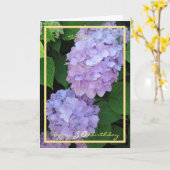 30. Geburtstag Melanie Hydrangeas Eleganter Goldra Karte (Gelbe Blume)