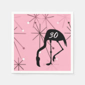 30. Geburtstag MidCentury Modern Atomic Starburst Serviette (Vorderseite)