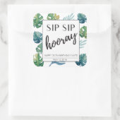 30. Geburtstag Mini-Weinetikett Quadratischer Aufkleber (Tasche)