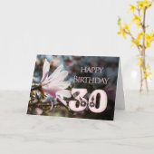 30. Geburtstag mit Magnolie Karte (Gelbe Blume)