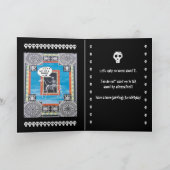 30. Geburtstag mit Skelett Reiten eines Pferdes -  Karte (Innenseite)