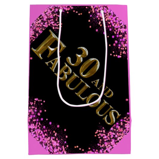 30. Geburtstag Mittlere Geschenktüte (Rückseite)