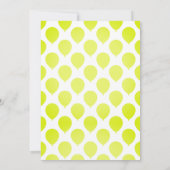 30. Geburtstag Modern Balloons Lime Green Einladung (Rückseite)