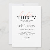 30. Geburtstag moderne Drehbuch geometrische Pfirs (Vorderseite)