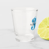 30. Geburtstag moderne Drehbuch Schnapsglas (Links)