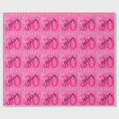 30. Geburtstag Moderne rosa Typografie Geschenkpapier (Flach)