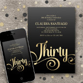 30. Geburtstag Modernes Drehbuch Einladung