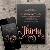 30. Geburtstag Modernes Drehbuch Einladung