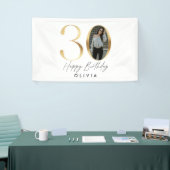 30. Geburtstag Modernes Gold Foto elegant stilvoll Banner (Messeveranstaltung)