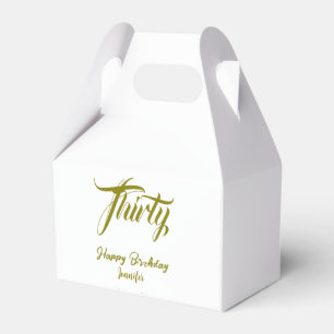 30. Geburtstag Name Datum Jahr Gold Vorlage thi Geschenkschachtel