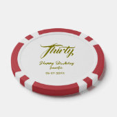30. Geburtstag Name Datum Jahr Gold Vorlage thi Pokerchips (Einzeln)