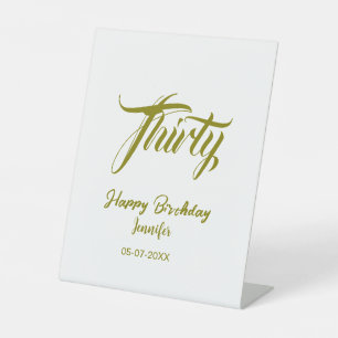 30. Geburtstag Name Datum Jahr Gold Vorlage thi Sockelschild