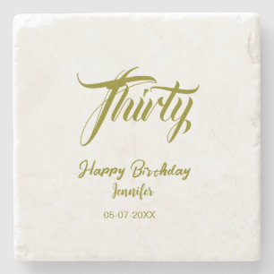 30. Geburtstag Name Datum Jahr Gold Vorlage thi Steinuntersetzer