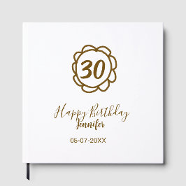 30. Geburtstag Name Datum Jahr Golden Blume tex Gästebuch