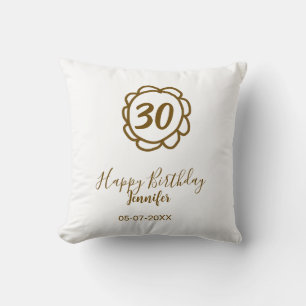 30. Geburtstag Name Datum Jahr Golden Blume tex Kissen