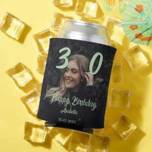30. Geburtstag Name Datum Jahr grün Pastell fett Dosenkühler