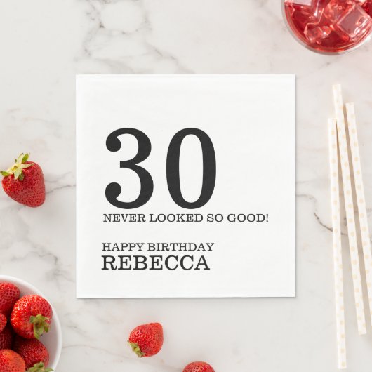 30. Geburtstag Napkins Serviette (Beispiel)