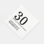 30. Geburtstag Napkins Serviette (Ecke)