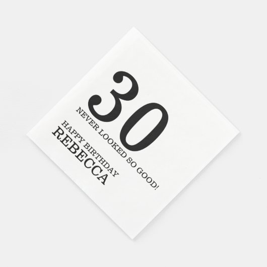 30. Geburtstag Napkins Serviette (Ecke)
