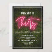 30. Geburtstag Neon 30 Einladung (Vorderseite)