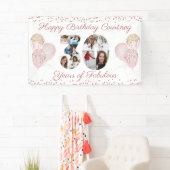 30. Geburtstag Nr. 30 Cutout 8 Foto Rose Gold Banner (Insitu)