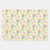 30. Geburtstag Nummer Kerzen Cake Ballon Geschenkpapier Set (Vorderseite)