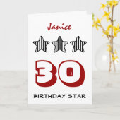 30. Geburtstag oder JEDES ALTER Individuelle Name Karte (Gelbe Blume)