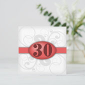30. Geburtstag oder Jubiläum Karte (Stehend Vorderseite)