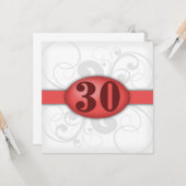 30. Geburtstag oder Jubiläum Karte (Vorderseite/Rückseite Beispiel)