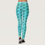 30. Geburtstag oder Jubiläum Pfauenmuster Leggings (Rückseite)