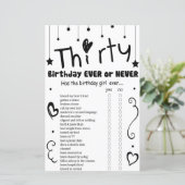 30. Geburtstag, oder nie Spiel (Stehend Vorderseite)