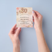 30. Geburtstag Pampas Gras Rose Einladung Flyer (Gruppe)