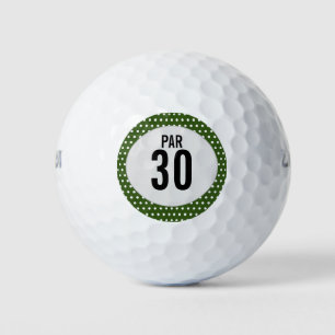 30. Geburtstag Par 30 auf grünem Gras Golfball